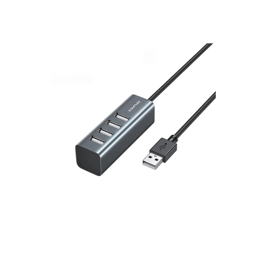 Awei CL-122T Type-C Hub to USB 2.0 with 4 Ports - Space Gray - Image 3