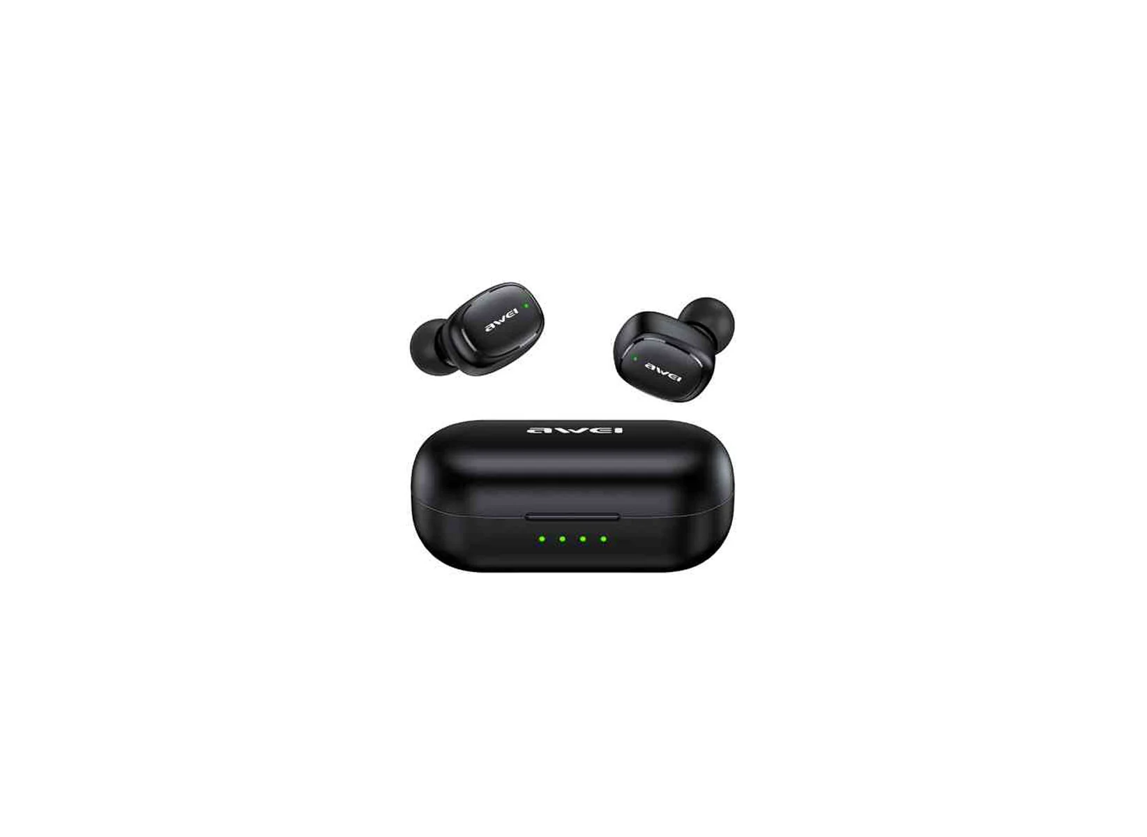AWEI T13 PRO True Wireless Bluetooth Earbuds IPX6 Waterproof - Black - Image 2
