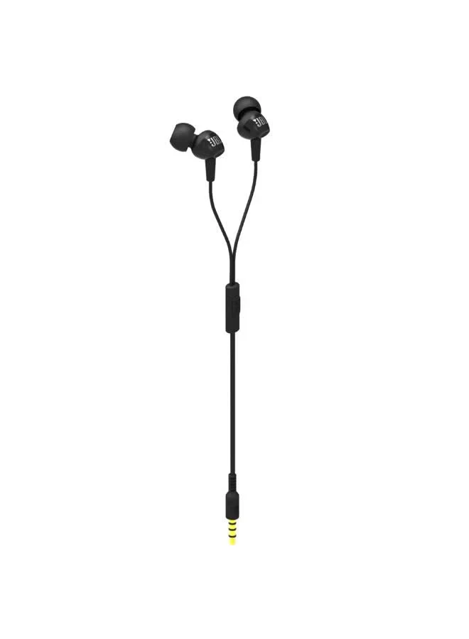 JBL C100SI In Ear Headphones with Mic (Black) - Image 2