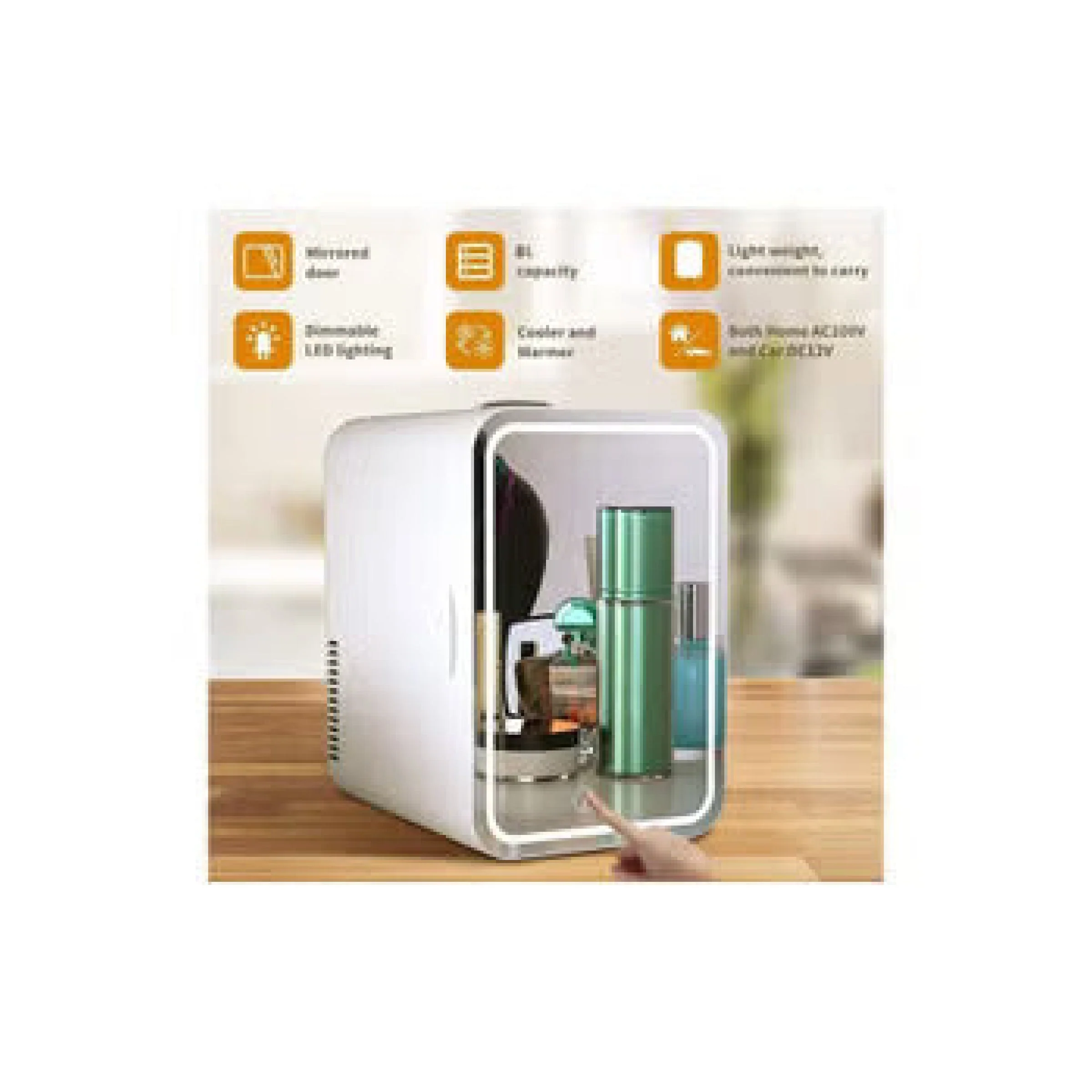 Mini Makeup Beauty Fridge With Mirror - Image 2