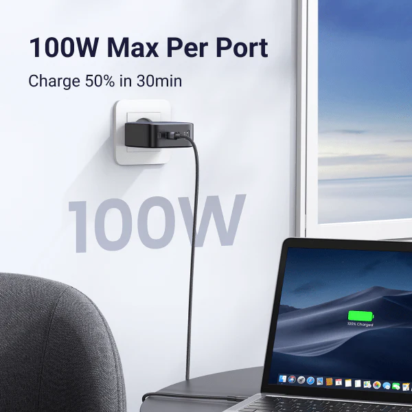 UGREEN Nexode S 100W 4-Port GaN Fast Charger UK - Image 2